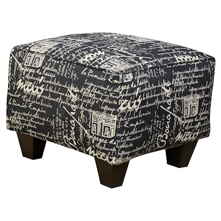 Plush Upholstered Box Style Ottoman for Chair